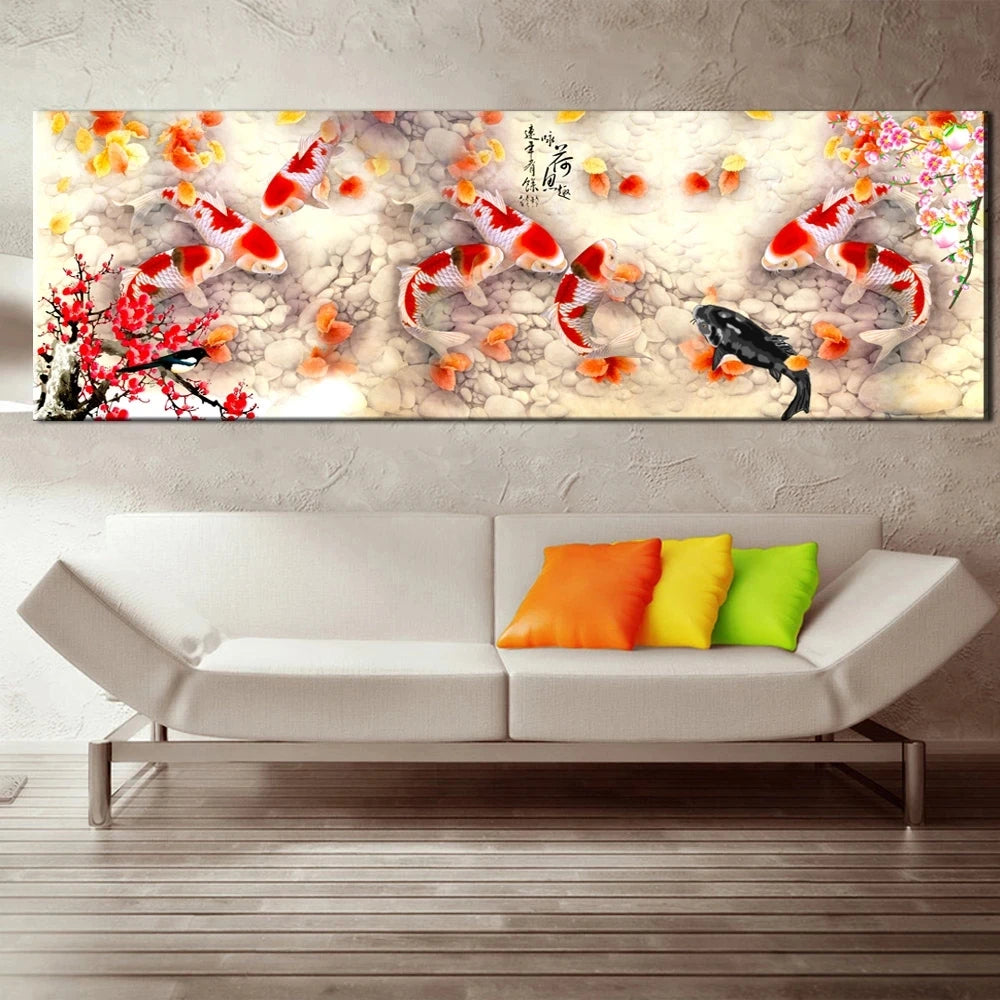 Koi Pond Canvas Wrap