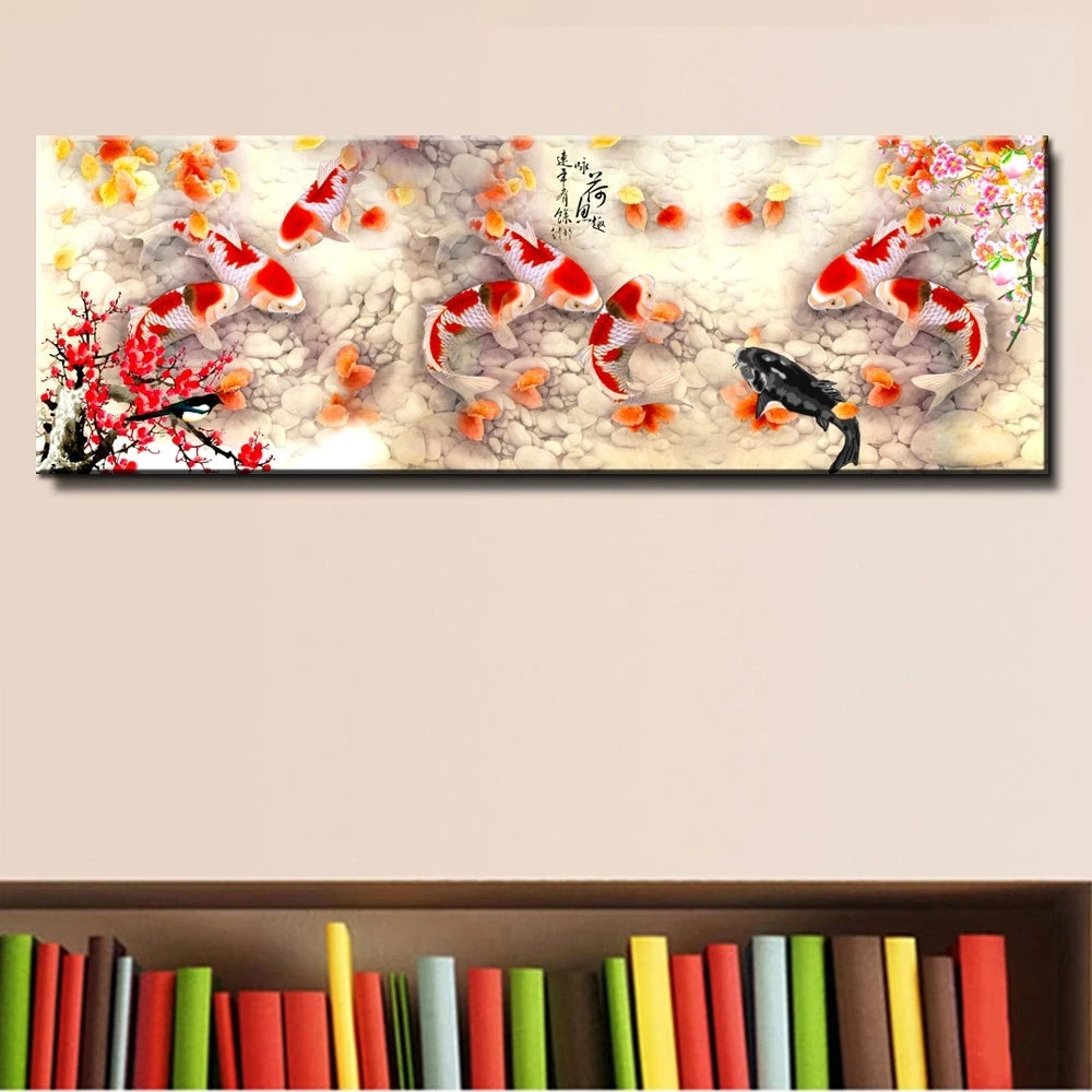Koi Pond Canvas Wrap