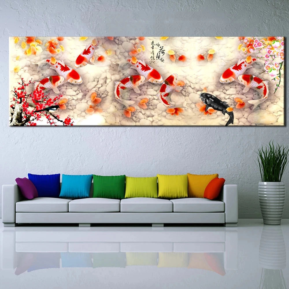 Koi Pond Canvas Wrap