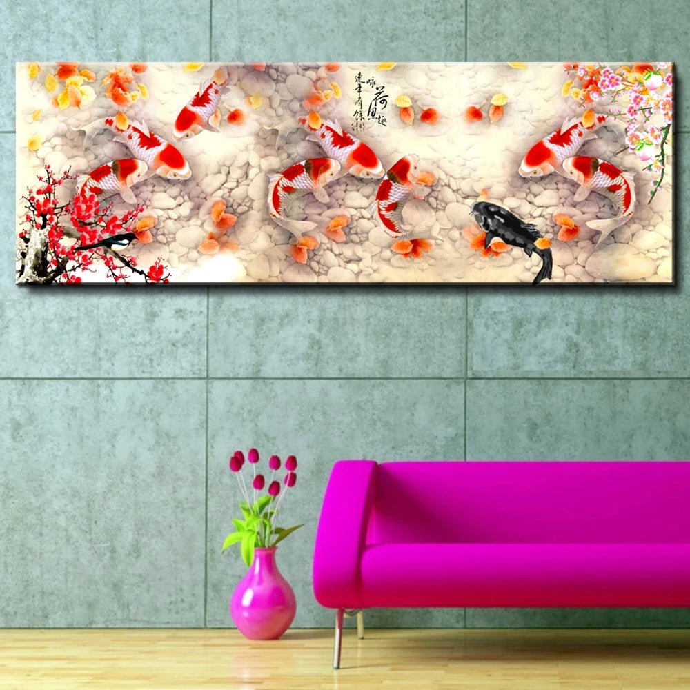 Koi Pond Canvas Wrap