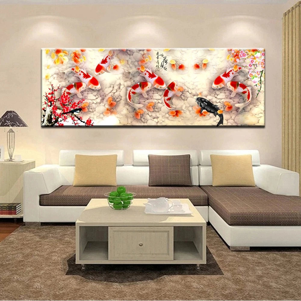Koi Pond Canvas Wrap