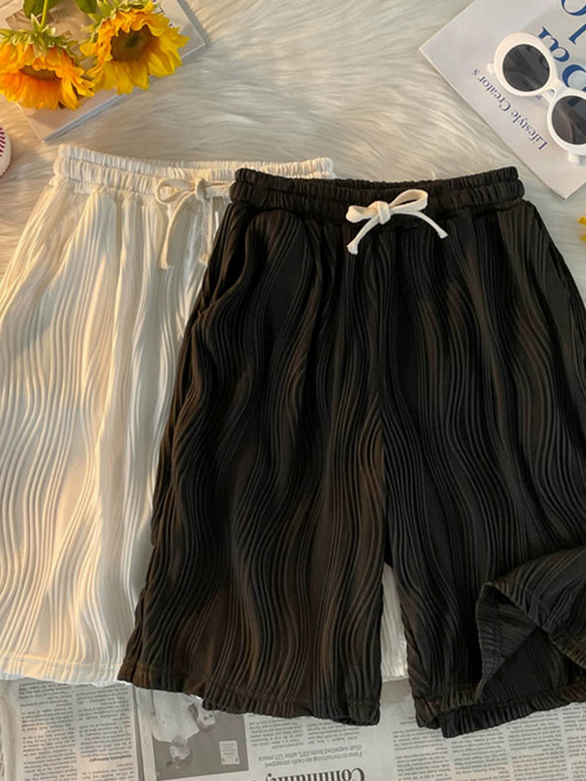 Wave Ribbed Shorts