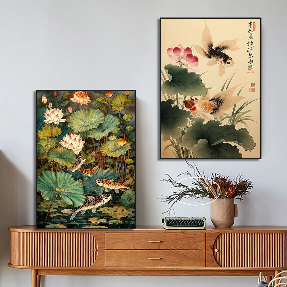Koi Fish Canvas Wrap