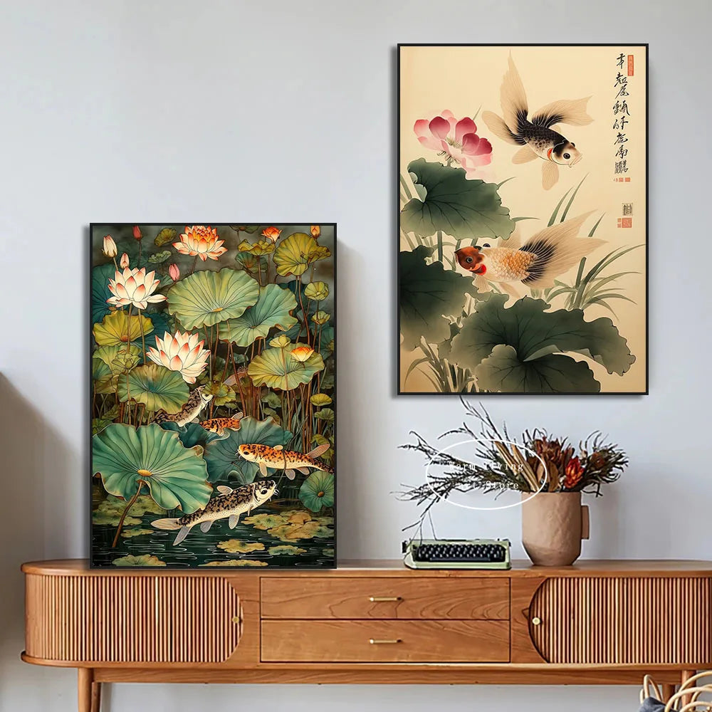 Koi Fish Canvas Wrap