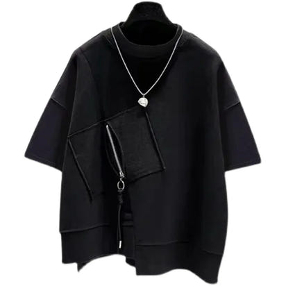 Loose Zipper Pocket Tee