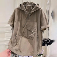 Hooded Zipper Shirt