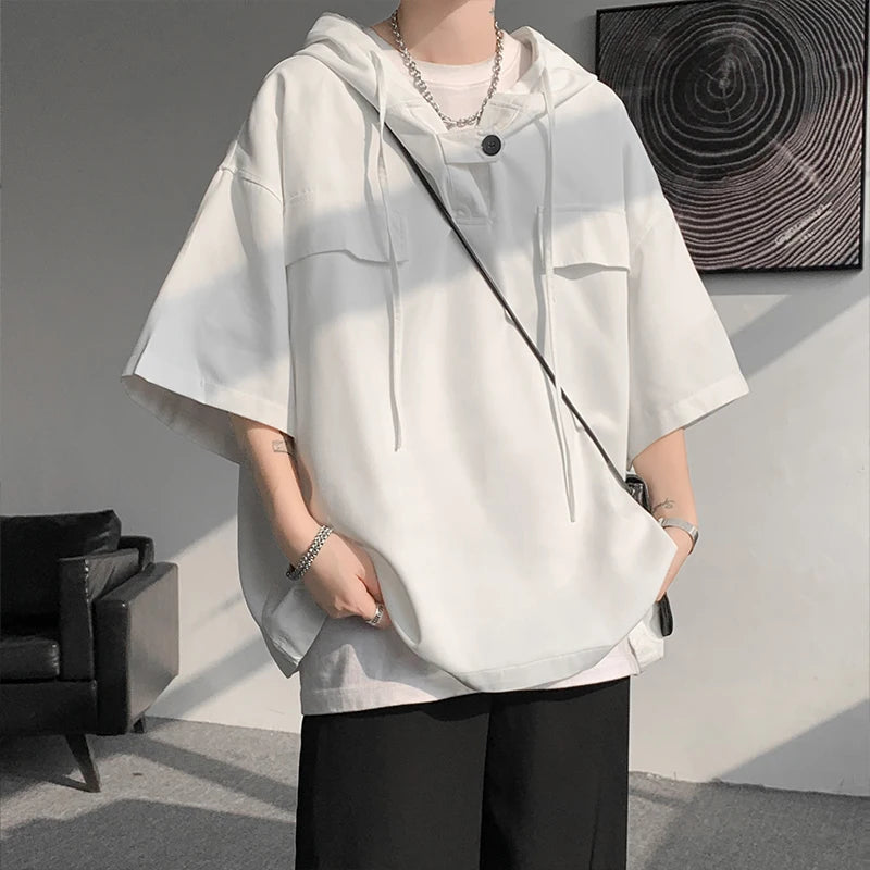 Korean Half Sleeve Hoodie