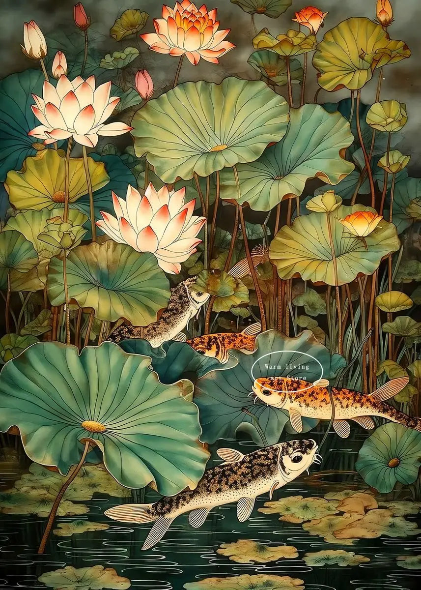 Koi Fish Canvas Wrap