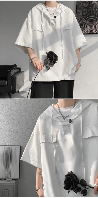 Korean Half Sleeve Hoodie