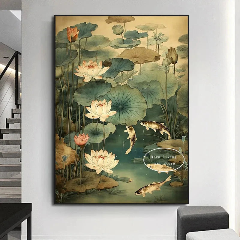 Koi Fish Canvas Wrap