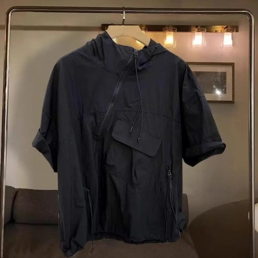 Hooded Zipper Shirt