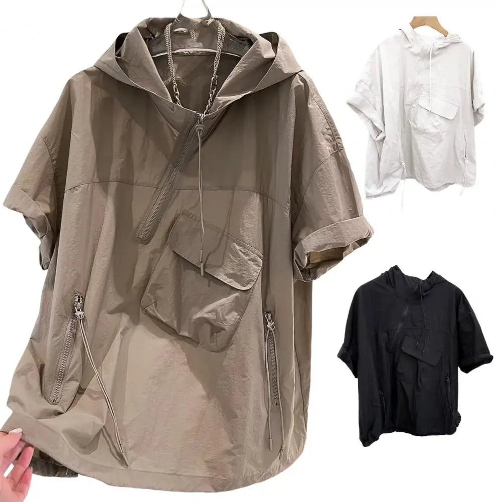Hooded Zipper Shirt
