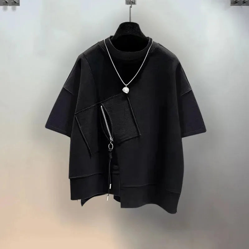 Loose Zipper Pocket Tee