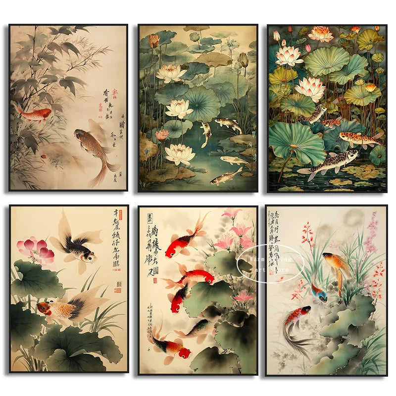 Koi Fish Canvas Wrap