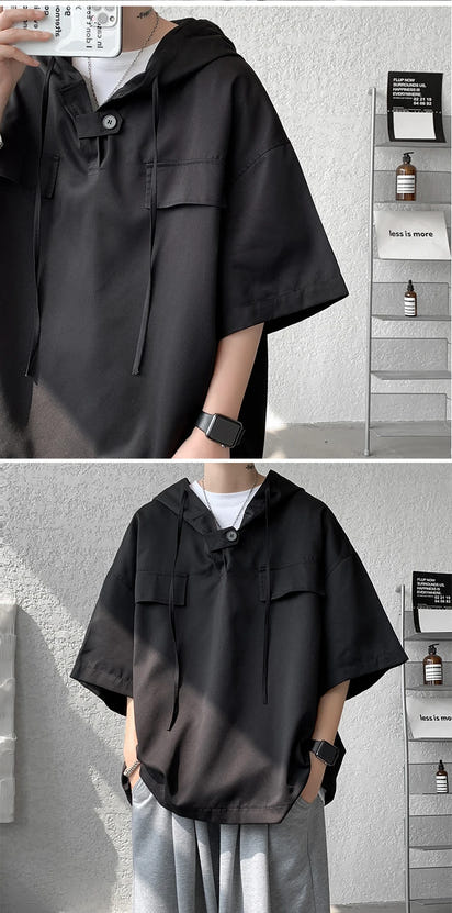 Korean Half Sleeve Hoodie