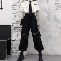 Woman’s Cargo Pants Gothic