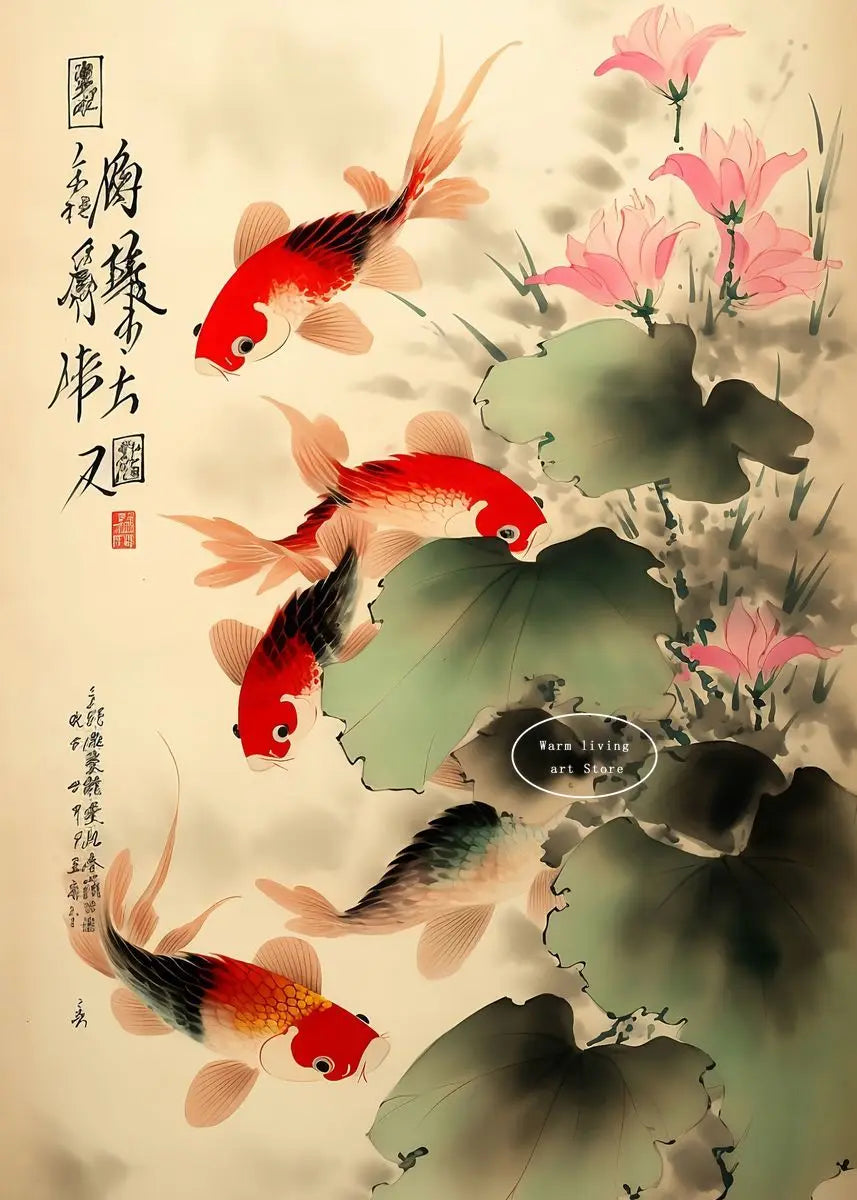Koi Fish Canvas Wrap
