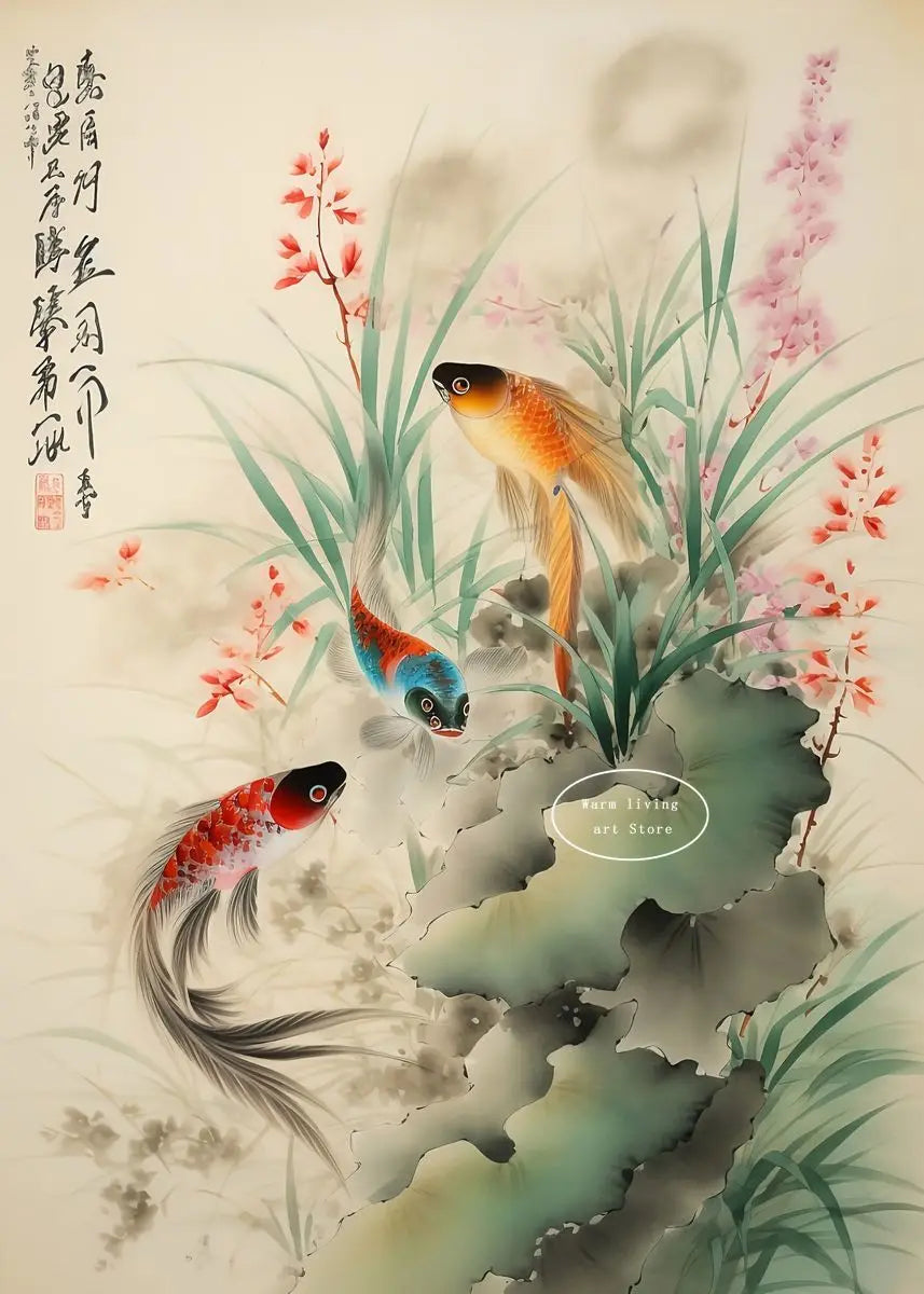 Koi Fish Canvas Wrap
