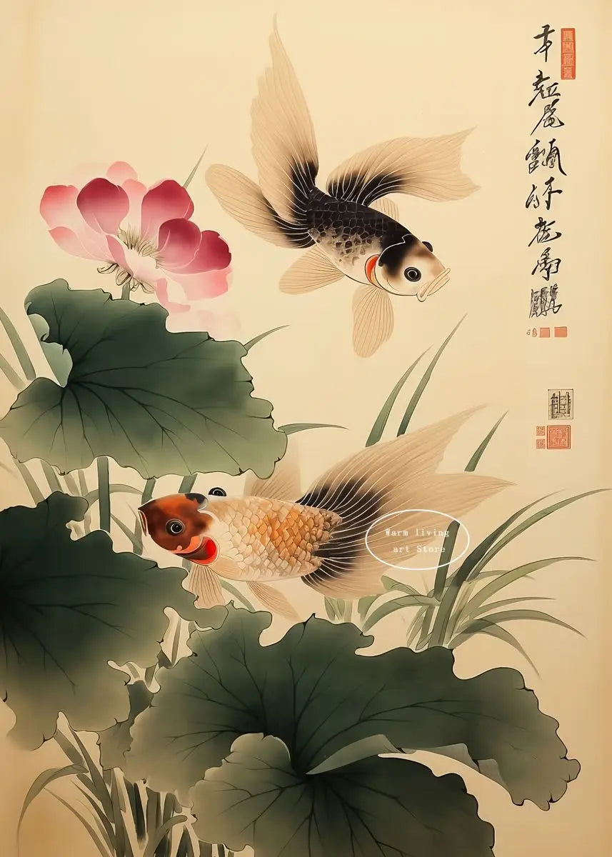 Koi Fish Canvas Wrap