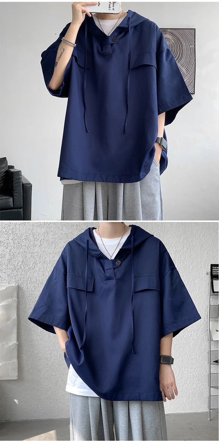 Korean Half Sleeve Hoodie