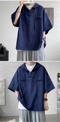 Korean Half Sleeve Hoodie