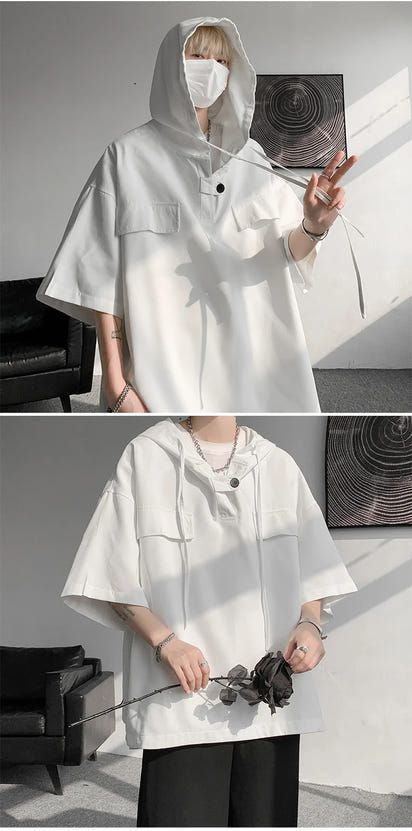 Korean Half Sleeve Hoodie