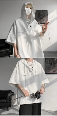 Korean Half Sleeve Hoodie