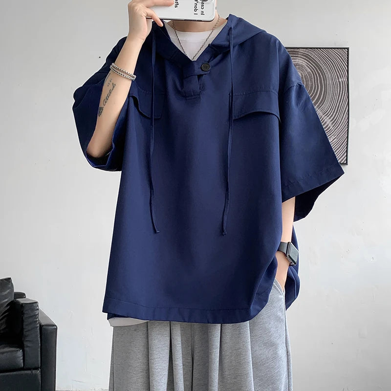 Korean Half Sleeve Hoodie