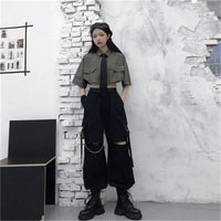 Woman’s Cargo Pants Gothic