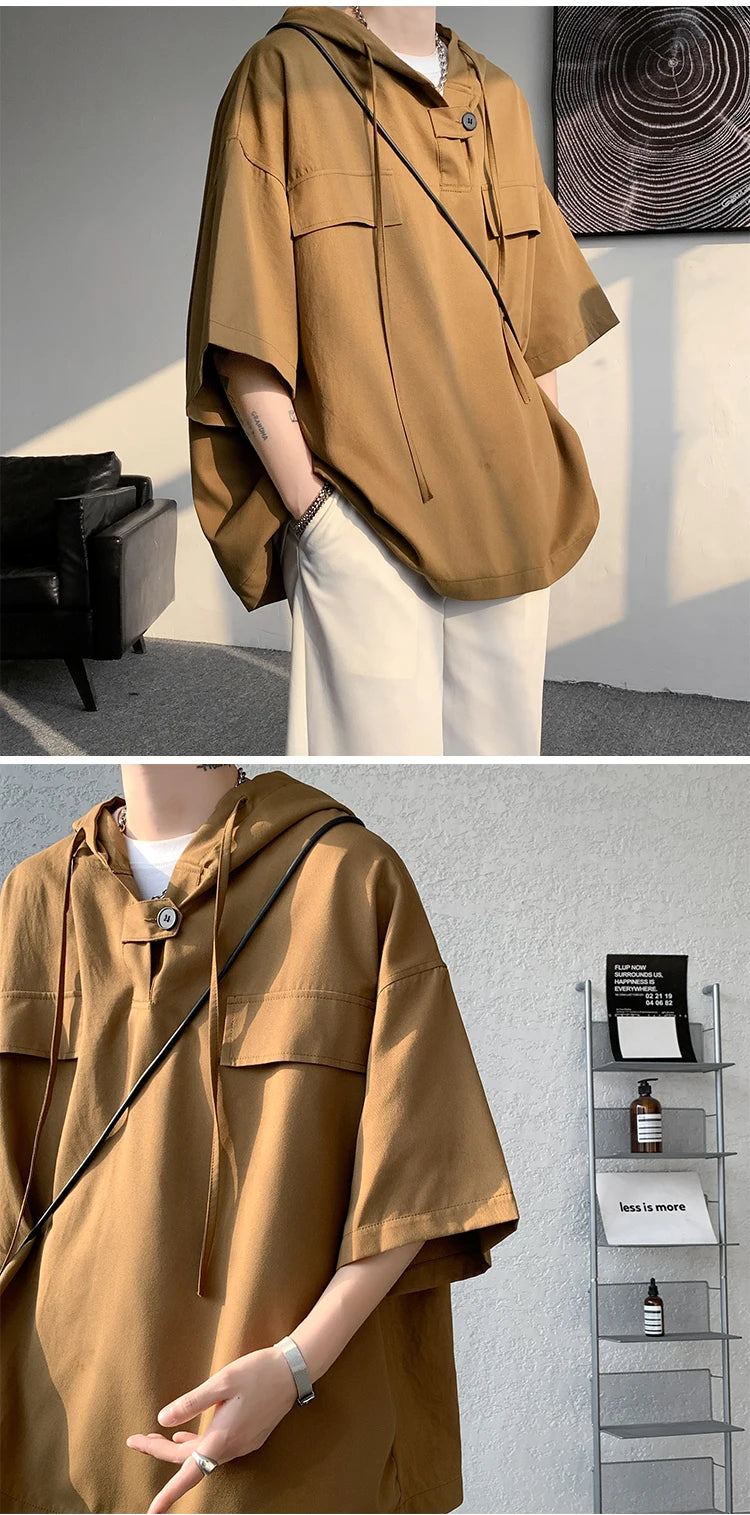 Korean Half Sleeve Hoodie