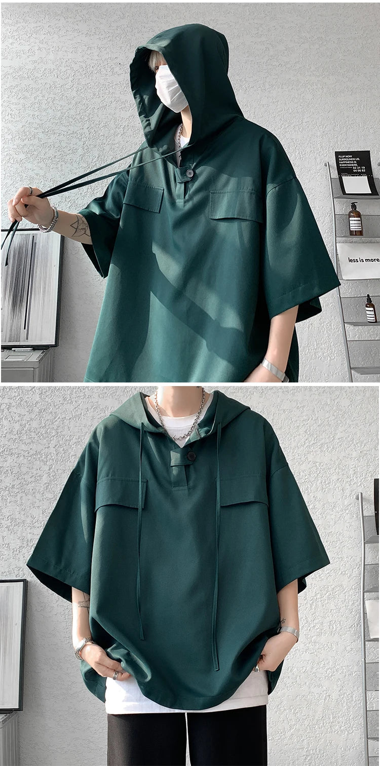 Korean Half Sleeve Hoodie