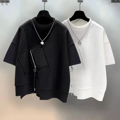 Loose Zipper Pocket Tee