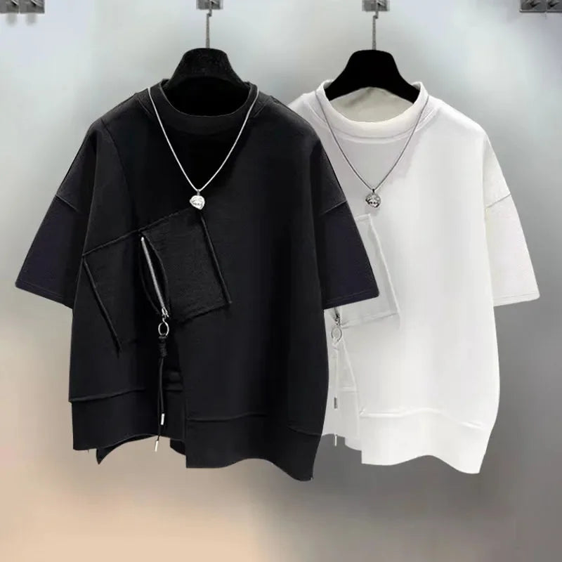 Loose Zipper Pocket Tee