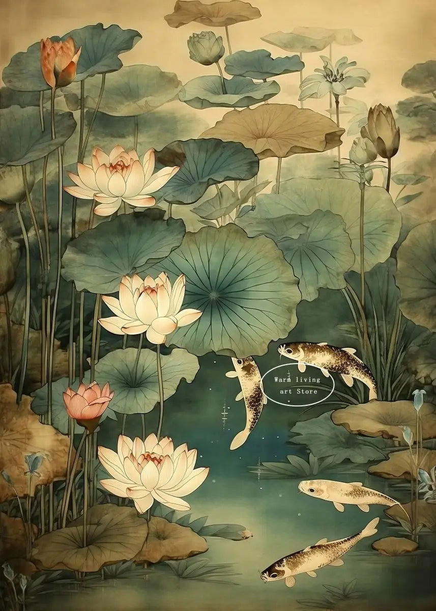 Koi Fish Canvas Wrap
