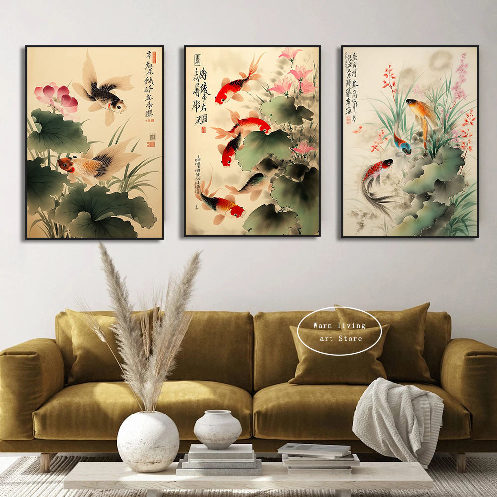 Koi Fish Canvas Wrap