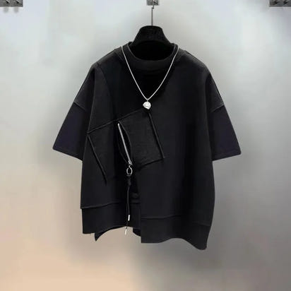 Loose Zipper Pocket Tee