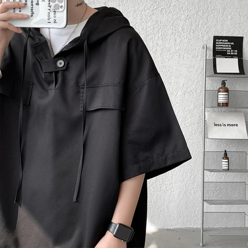 Korean Half Sleeve Hoodie