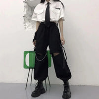 Woman’s Cargo Pants Gothic