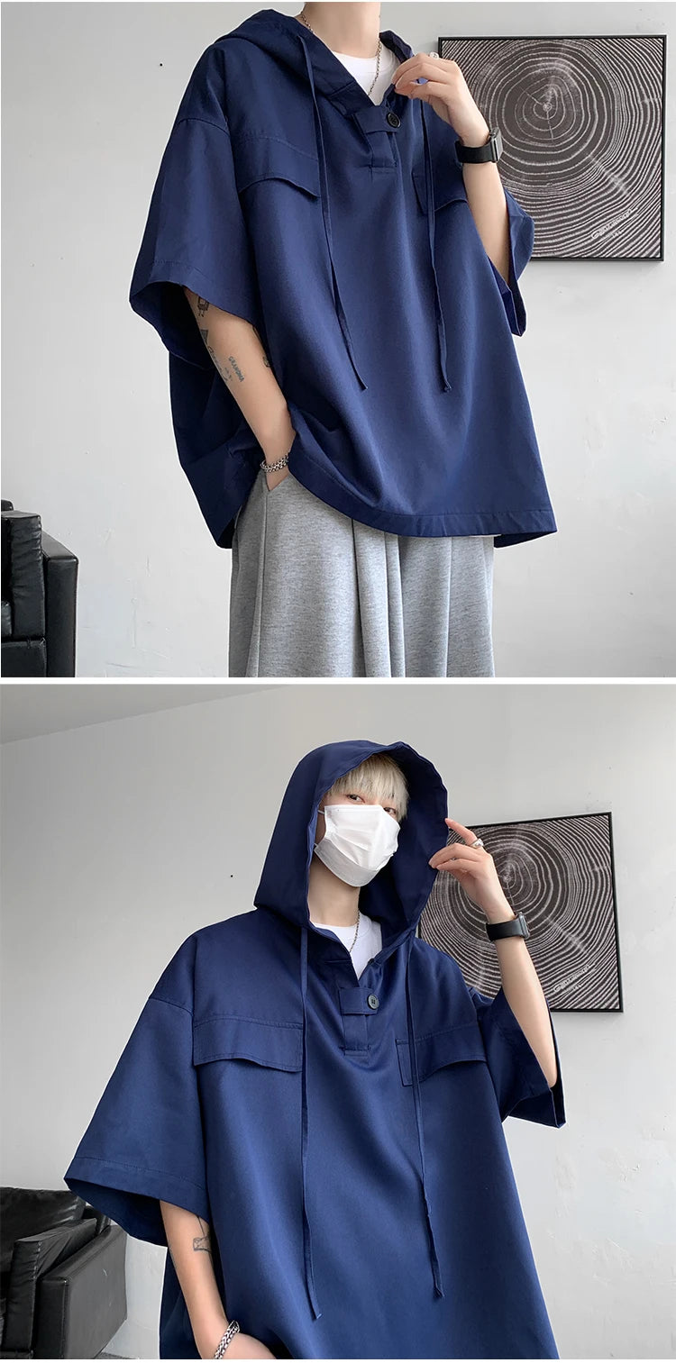 Korean Half Sleeve Hoodie